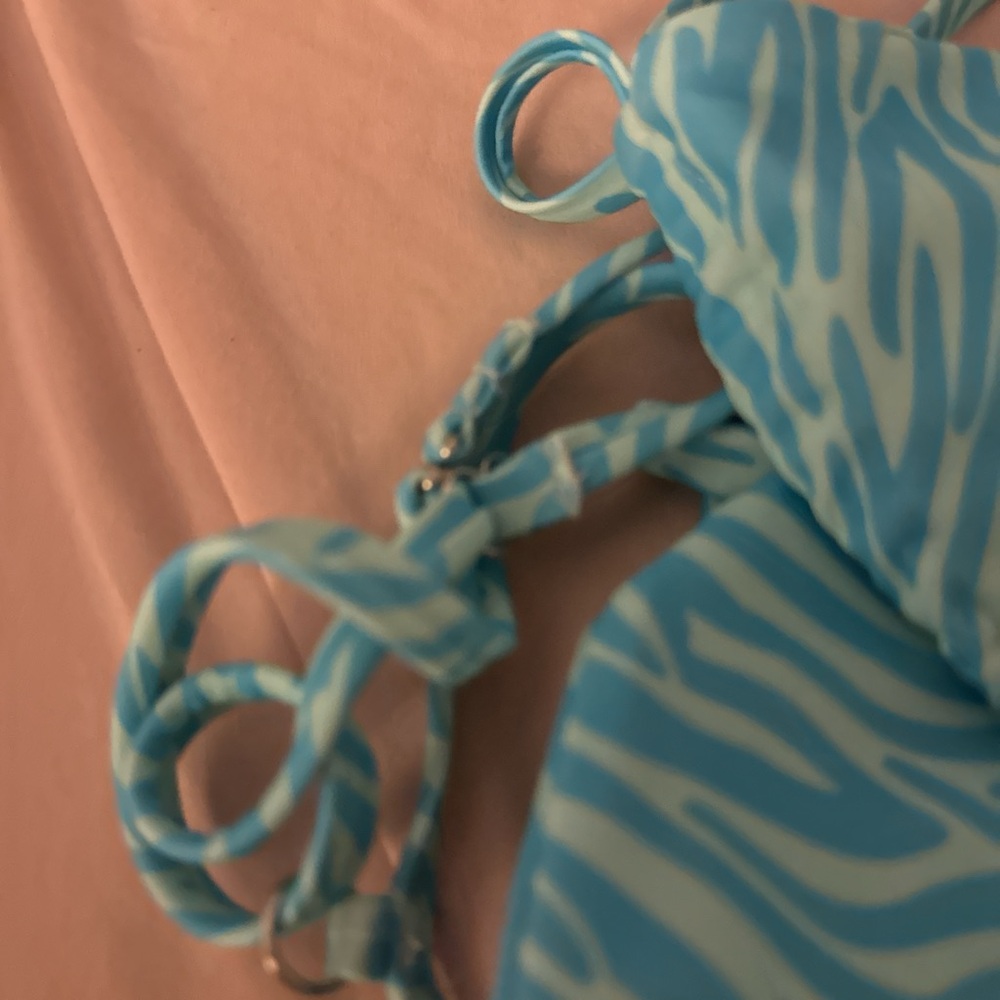Triangl Swimwear Blue Zebra Print Bikini